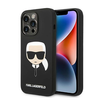 Karl Lagerfeld Silicone Ikonik Karl`s Head - Etui iPhone 14 Pro (czarny)